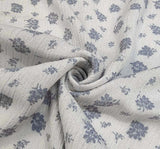 Rayon Crinkle 1D730 Rayon Fabric - Cool Gray Crinkle Texture, 50/52" Width (1 Yard)