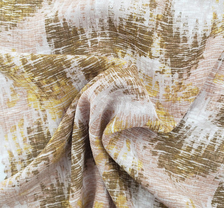 1 Yard Sandstone Rayon Crepon Crinkle Fabric Rayon Lightweight Apparel 50/52 Inch Width