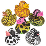Animal Print Rubber Duckies 6" (1 DZ)