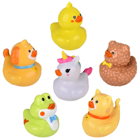 Kawaii Animal Rubber Duckies 6" (1 DZ)
