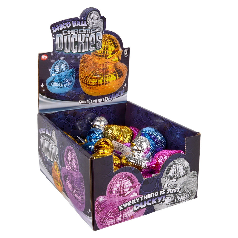 Disco Ball Chrome Duckies (24 Pc Display)