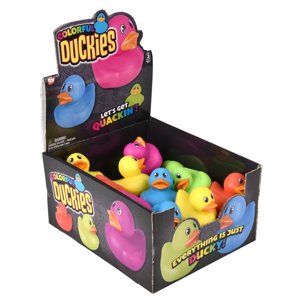 Rubber Duckies Assorted Colors 2" (24 Pack Display)