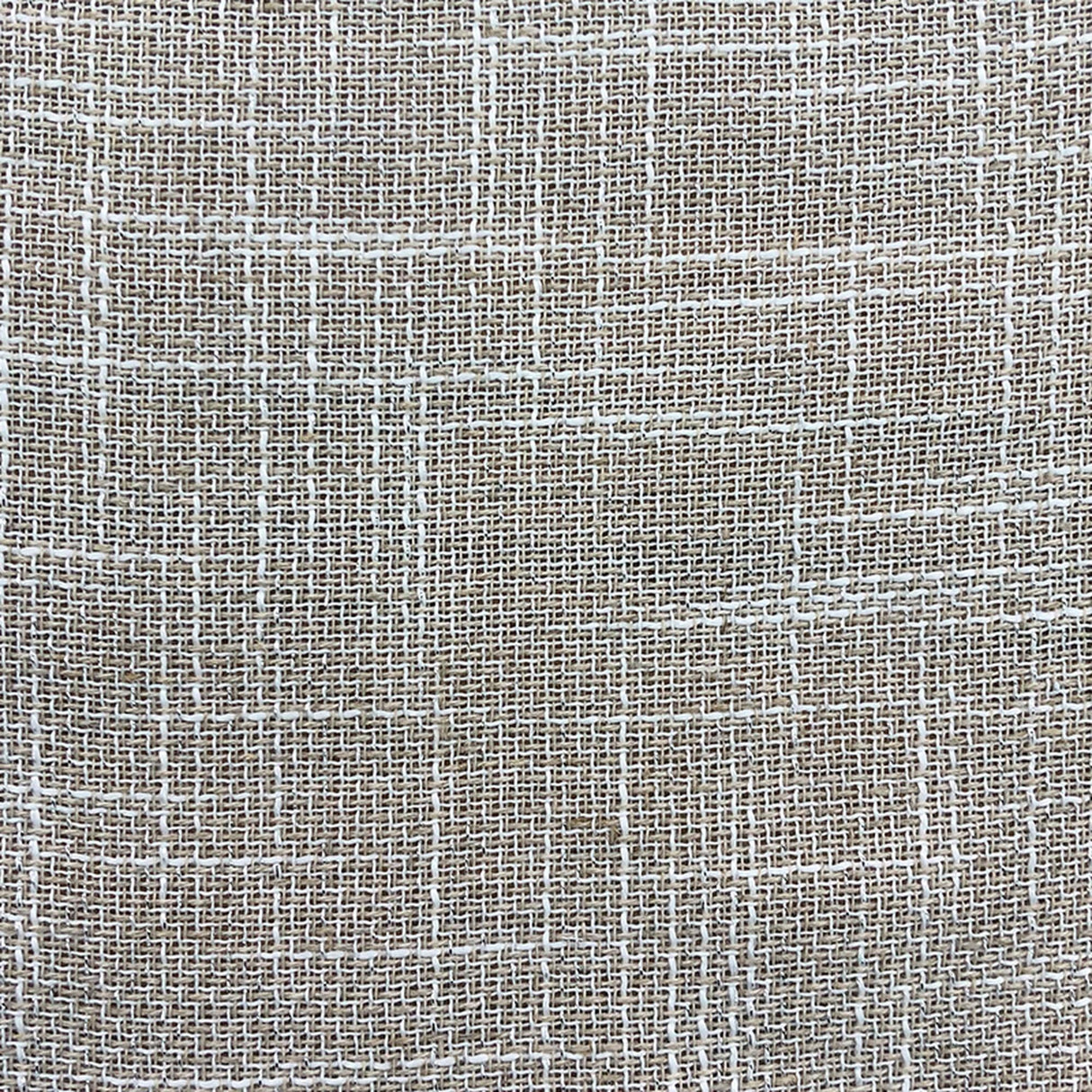 Rebel Metallic Linen Look Sheer Fabric - Solid Textured Ivory, 118" Width (1 Yard)