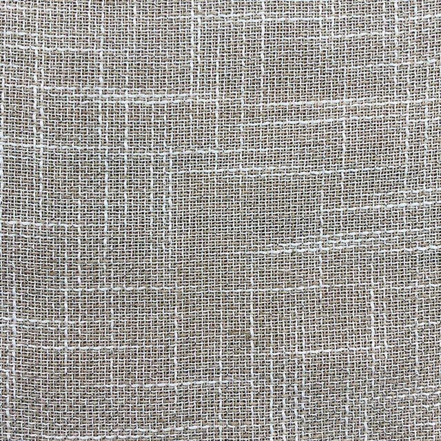 Rebel Metallic Linen Look Sheer Fabric - Solid Textured Ivory, 118" Width (1 Yard)