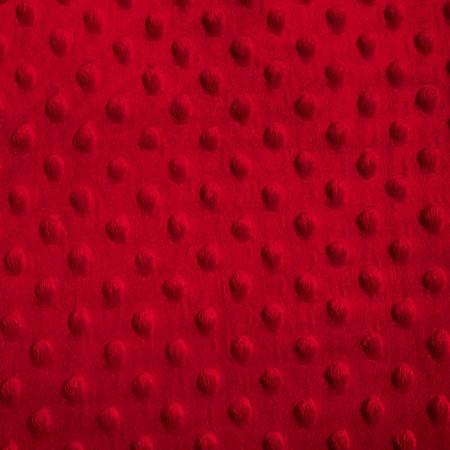 Red Minky Dimple Dot Fabric