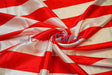 3 Inch Stripe Charmeuse Satin Fabric - Red 3 Inch Stripe, 58/60" Width (1 Yard)
