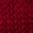 Red Minky Rosebud Fabric,