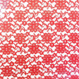 Red Raschel Lace Polyester Fabric - Red French Floral, 60" Width