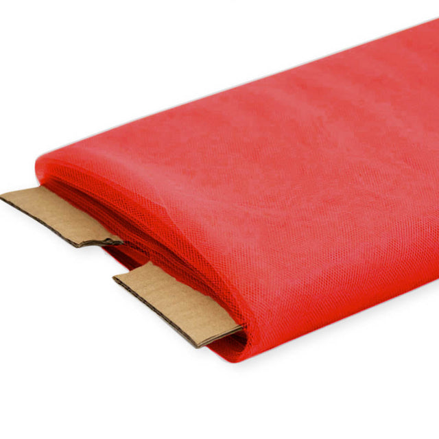 Red Nylon Tulle Fabric, 54″ Inches Wide – 40 Yards By Roll