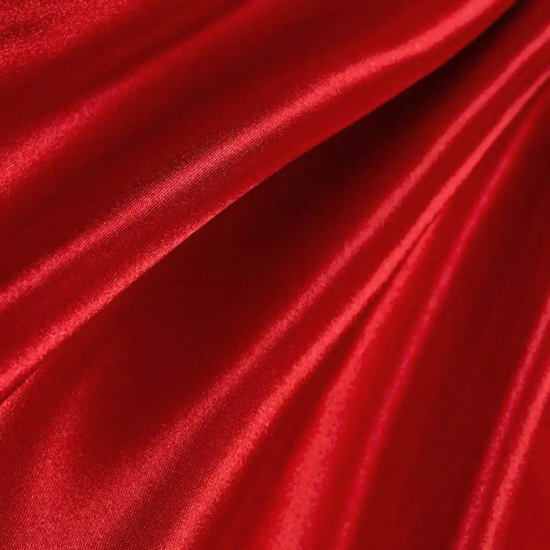 Red Poly Satin Fabric