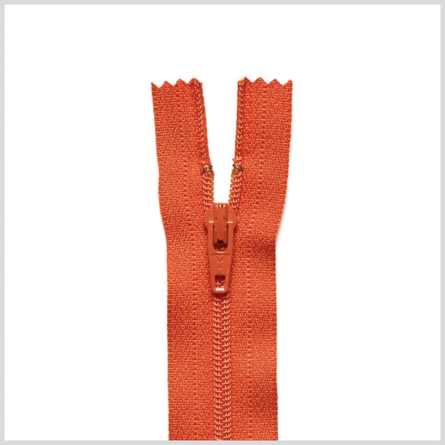 Regular Zipper 9" by YKK - 053 Bright Orange