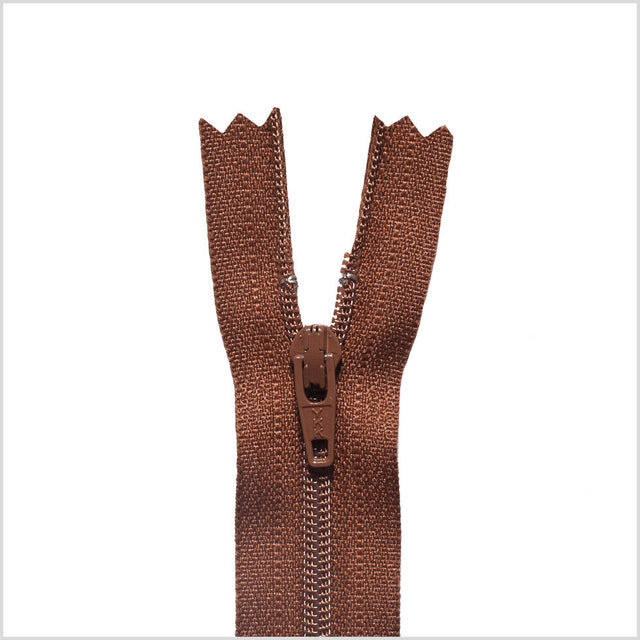 Regular Zipper 9" by YKK - 859 Red Brown