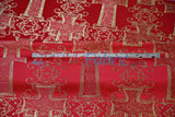 Religious Cross Brocade 100 Percent Polyester Fabric - Elegant Cross Motif, 60" Width (1 Yard)