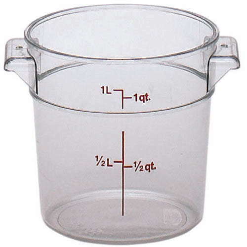 Cambro RFSCW1135 Round Storage Container Clear 1 Qt.
