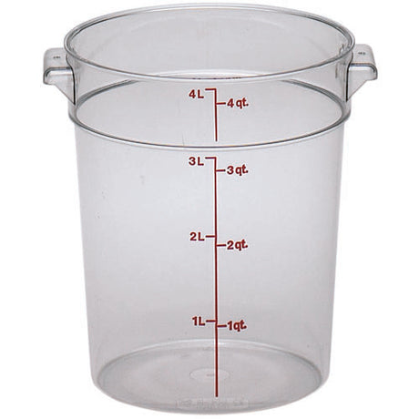 Cambro RFSCW4135 Round Storage Container Clear 4 Qt.