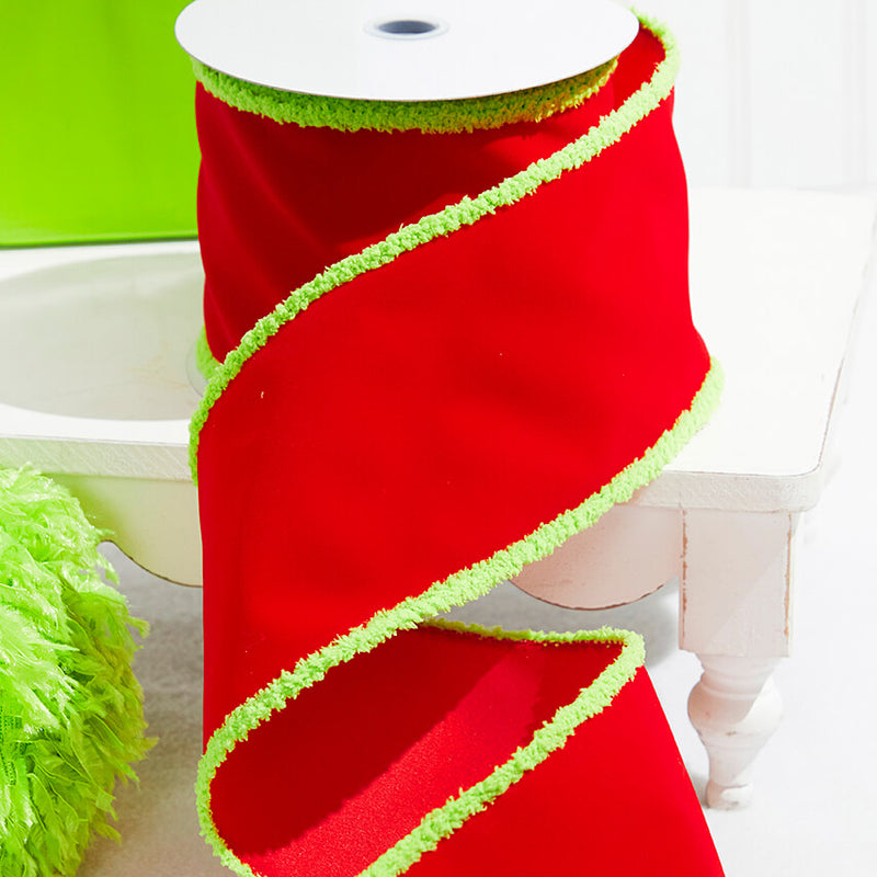 4" x 10 Yards Red Velvet Ribbon