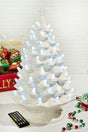 24" Ceramic Nostalgic RGB Tree - White