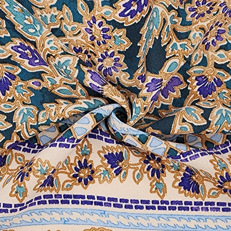 1 Yard Rayon Messy Crepe Teal 55/56" Lightweight & Flowing Apparel Fabric for Stylish Garments