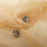 Stellar Rhinestone Stretch Mesh Fabric - White, Off White, Nude, Black, 54/55" Width (1 Yard)