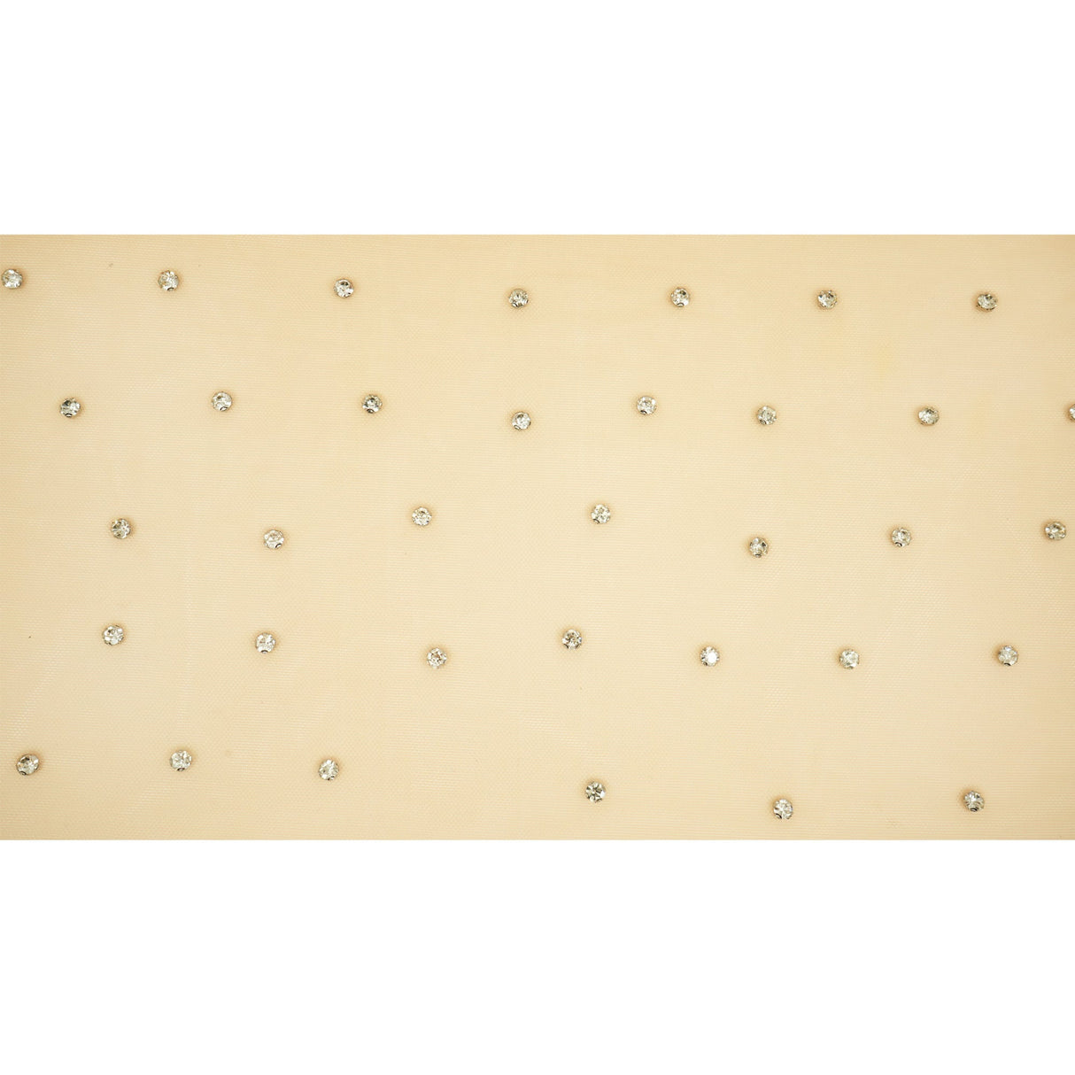 Rhinestone Stretch Mesh Fabric