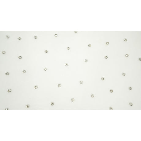 Stellar Rhinestone Stretch Mesh Fabric - Rhinestone Embellished Stretch Mesh, 54/55" Width, 2-Way Stretch (1 Yard)