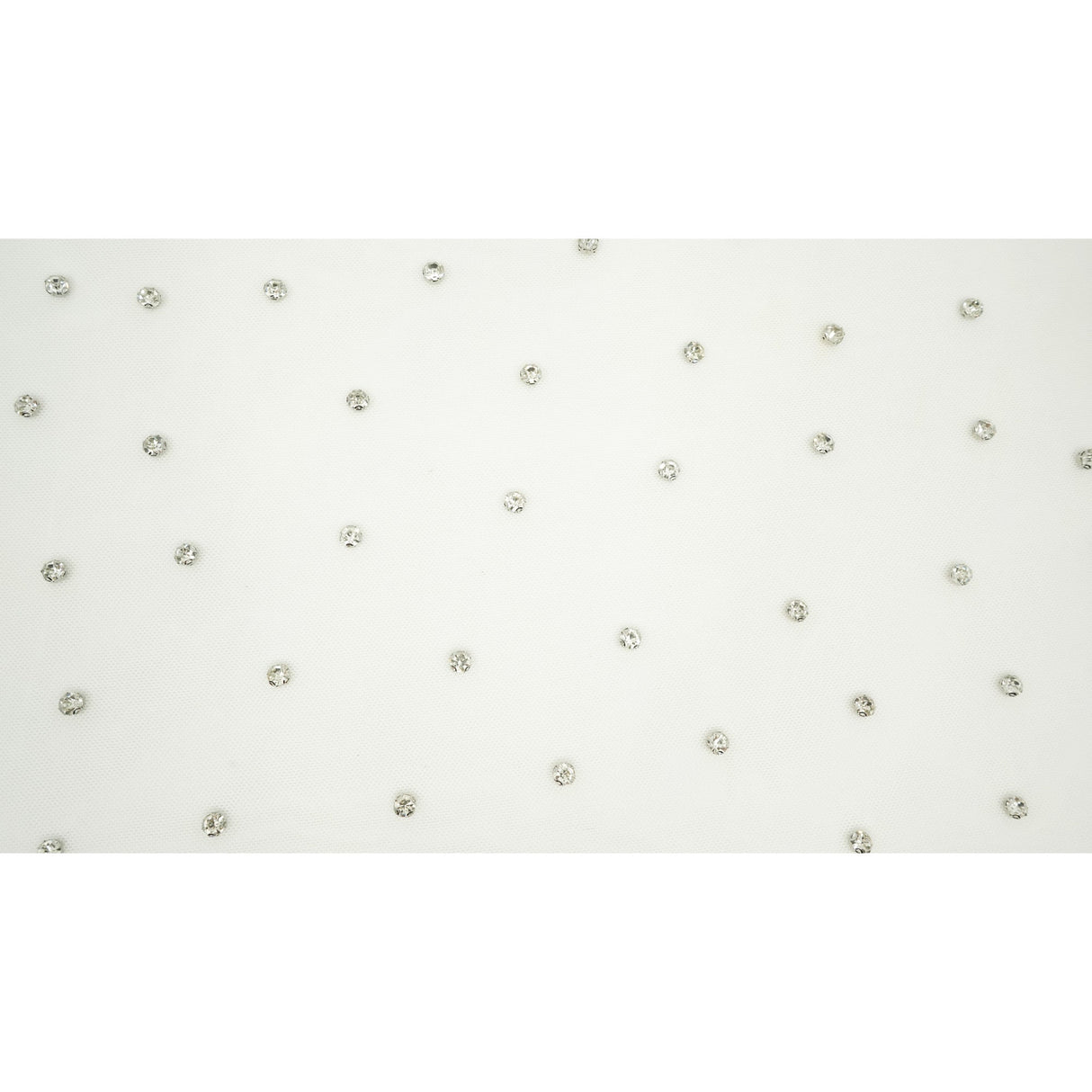 Rhinestone Stretch Mesh Fabric