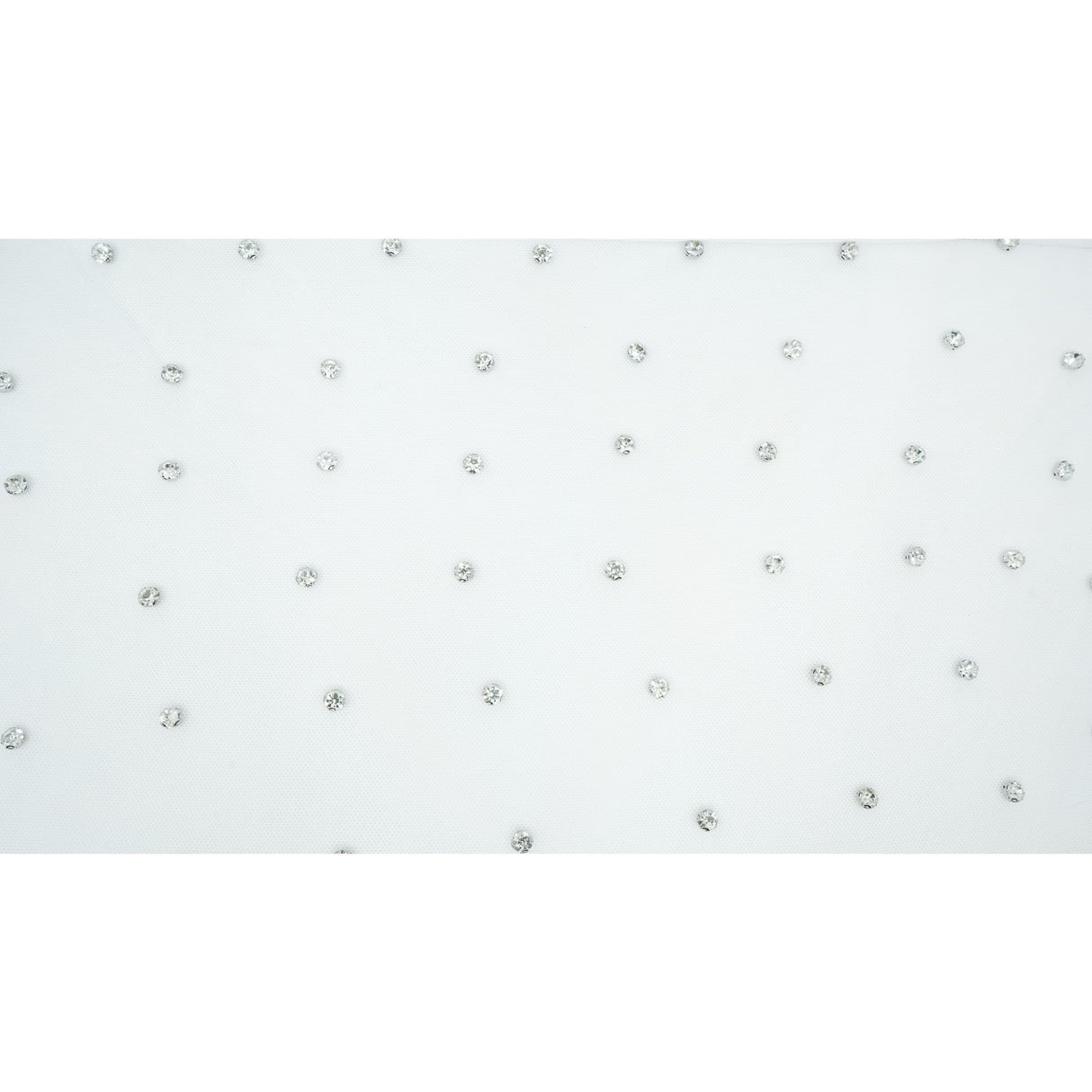 Stellar Rhinestone Stretch Mesh Fabric - Rhinestone Embellished Stretch Mesh, 54/55" Width, 2-Way Stretch (1 Yard)
