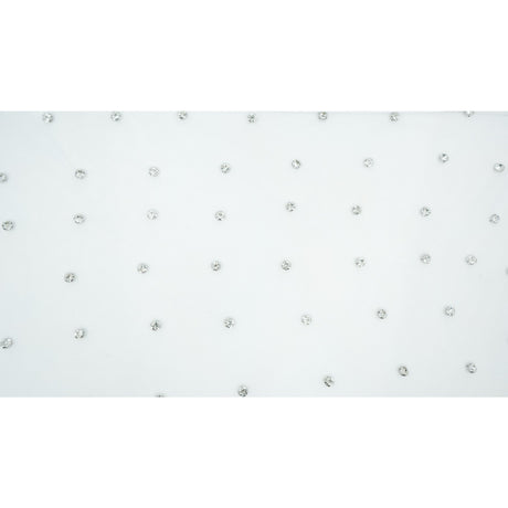 Stellar Rhinestone Stretch Mesh Fabric - Rhinestone Embellished Stretch Mesh, 54/55" Width, 2-Way Stretch (1 Yard)