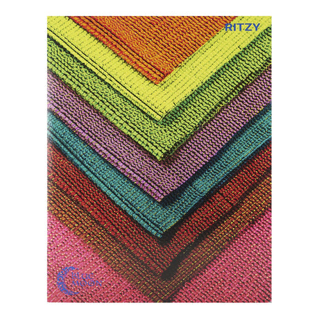 Ritzy Crinkle Nylon Polyester Spandex Fabric - Metallic Color Card, 12 Colors (1 Card)
