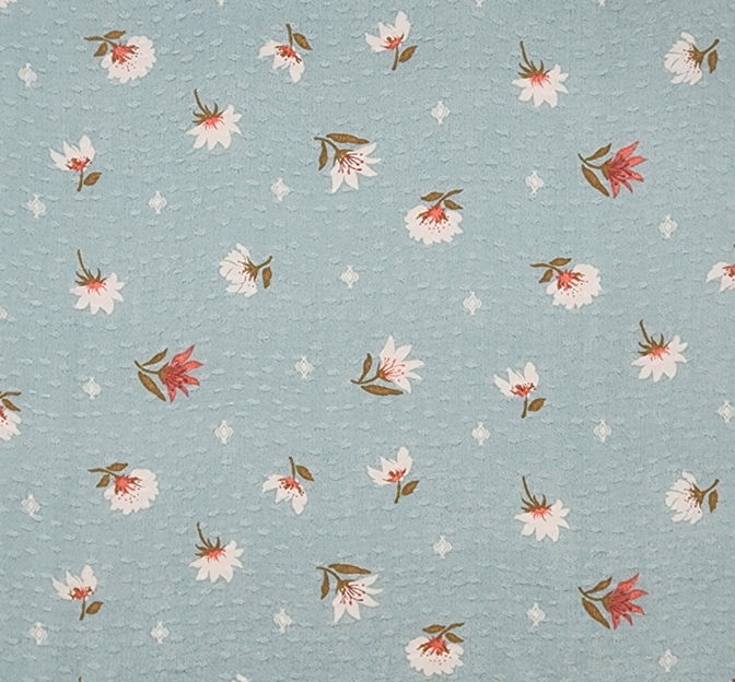 Rayon Jacquard Dobby Dot 1D1161 Seafoam Rayon Fabric - Seafoam Dobby Dot, 53/54" Width