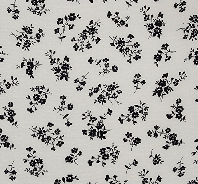 Rayon Jacquard Dobby Dot 1D1272 Rayon Fabric - Off White/Black Dobby Dot, 53/54" Width (1 Yard)