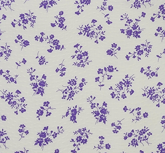 1D1272 Rayon Jacquard Fabric - Off White/Purple Dobby Dot, 53/54" Width