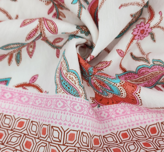 Rayon Nylon Poplin Fabric - Pink, 57/58" Width
