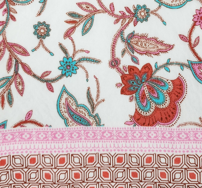 Rayon Nylon Poplin Fabric - Pink, 57/58" Width