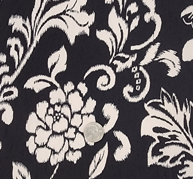 Rayon Nylon Poplin Fabric - 1D1876 Black, 57/58" Width