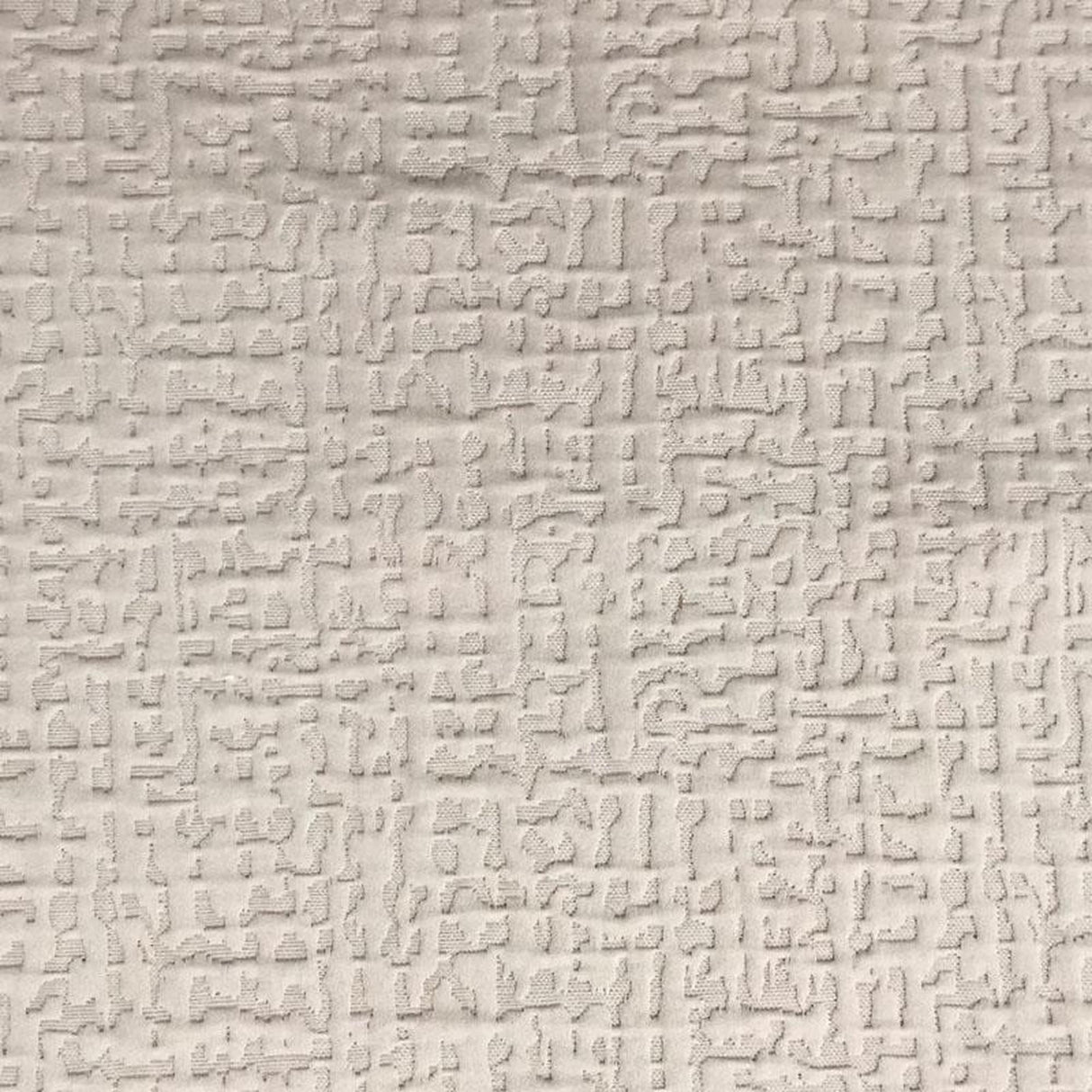 Roscoe Embossed Matelasse Cotton Polyester Fabric - Beige Abstract Textured, 55" Width (1 Yard)