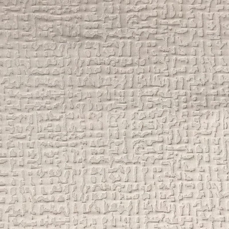 Roscoe Embossed Matelasse Cotton Polyester Fabric - Beige Abstract Textured, 55" Width (1 Yard)