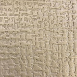 Roscoe Embossed Matelasse Cotton Polyester Fabric - Beige Abstract Textured, 55" Width (1 Yard)