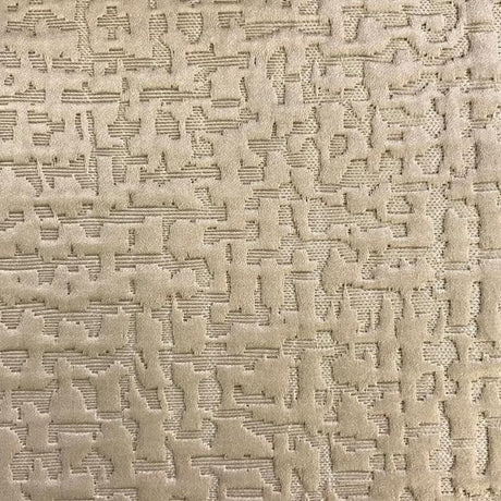 Roscoe Embossed Matelasse Cotton Polyester Fabric - Beige Abstract Textured, 55" Width (1 Yard)