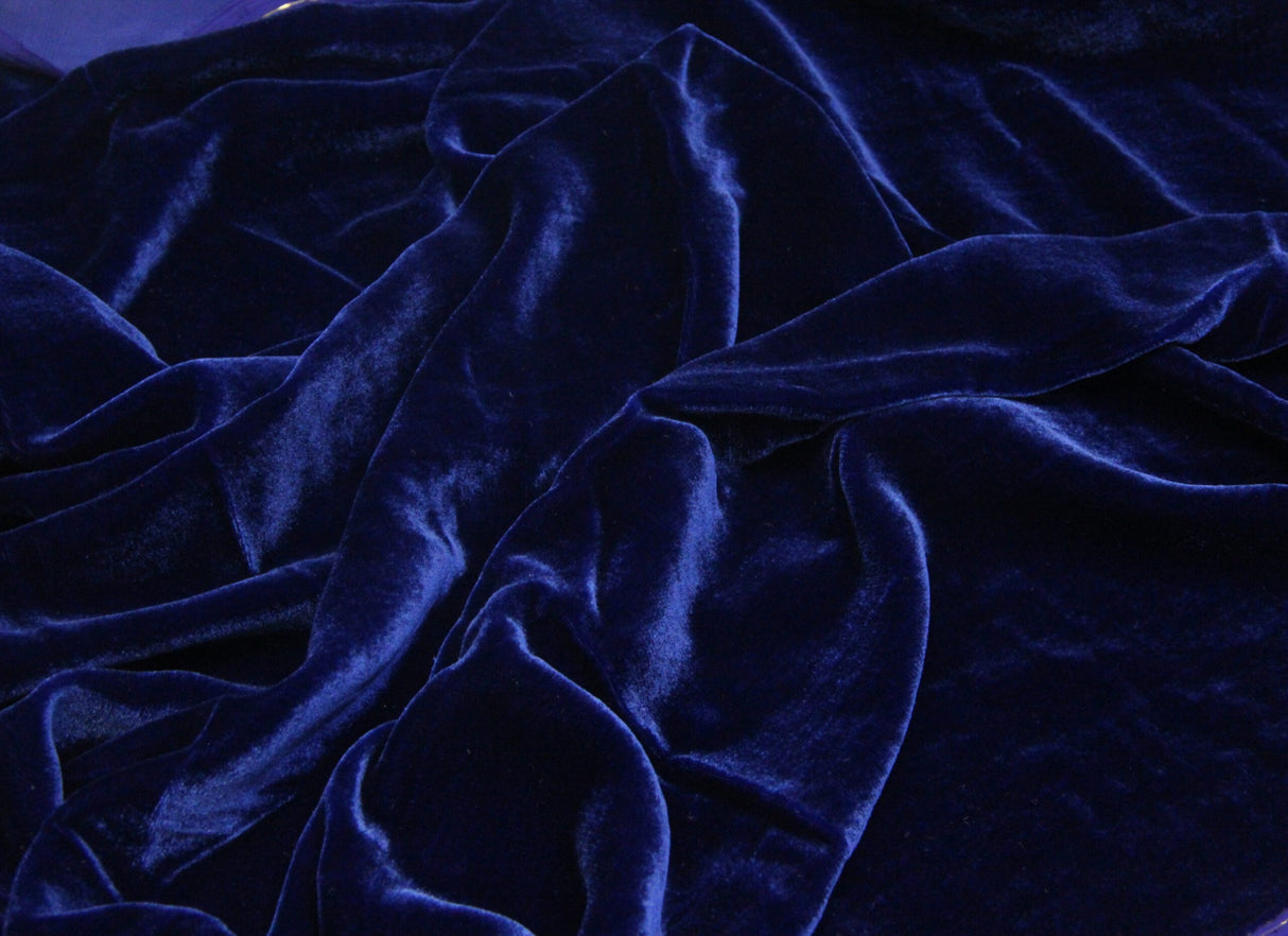 Premium Silk Rayon Velvet Fabric - Azalea, 45" Width (1 Yard)