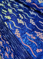 Sequin Embroidery Stretch Velvet Royal Blue
