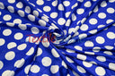 Polka Dot Charmeuse Satin Fabric - 58/60" Width, Multiple Colors, 1.5" Dots (1 Yard)