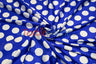 Polka Dot Charmeuse Satin Fabric - 58/60" Width, Multiple Colors, 1.5" Dots (1 Yard)