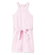 Girl Striped Romper - Striped Girl Romper Fabric, Red, Lilac, Pink (1 Piece)