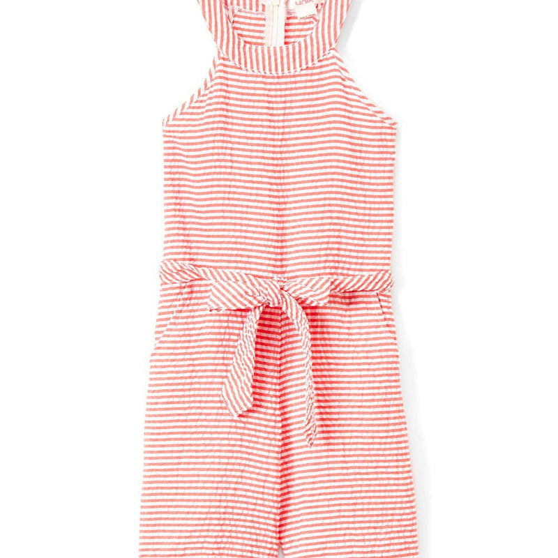 Girl Striped Romper - Striped Girl Romper Fabric, Red, Lilac, Pink (1 Piece)