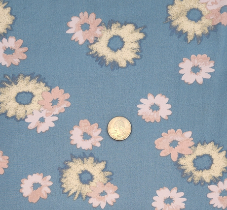 1D1643 Spring Blue Rayon Poplin Fabric - Spring Blue, 55/56" Width