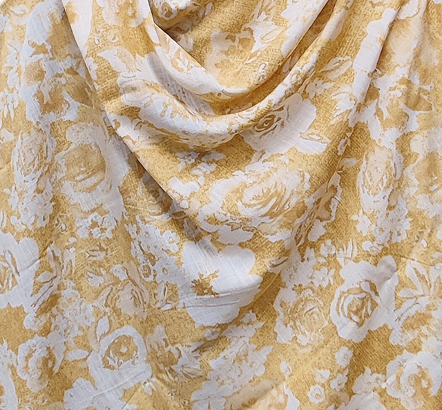 Rayon Slub 1D1254 100 Percent Rayon Fabric - Pale Yellow, Slub Texture, 58/60" Width