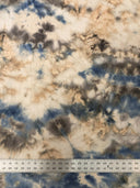 Vintage Look Tie Dye Print Polyester Rayon Spandex Sweater Knit Fabric - Burgundy, Blue, Olive, 58-60" Width