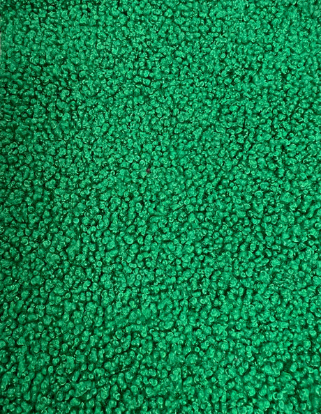 Heavy Polyester Mechanical Stretch Soft Faux Sherpa Fleece Fabric - Sage, Black, Green, Fuchsia, Beige, 59-61" Wide