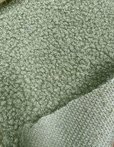 Heavy Polyester Mechanical Stretch Soft Faux Sherpa Fleece Fabric - Sage, Black, Green, Fuchsia, Beige, 59-61" Wide